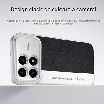 Carcasă de protecție pentru Redmi K90 Pro Max, în stil cameră, textură din piele, culoare limitată, antișoc