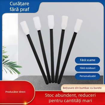 Bețișoare cu vârf de burete, mâner PP, de unică folosință, pentru curățarea ecranelor electronice