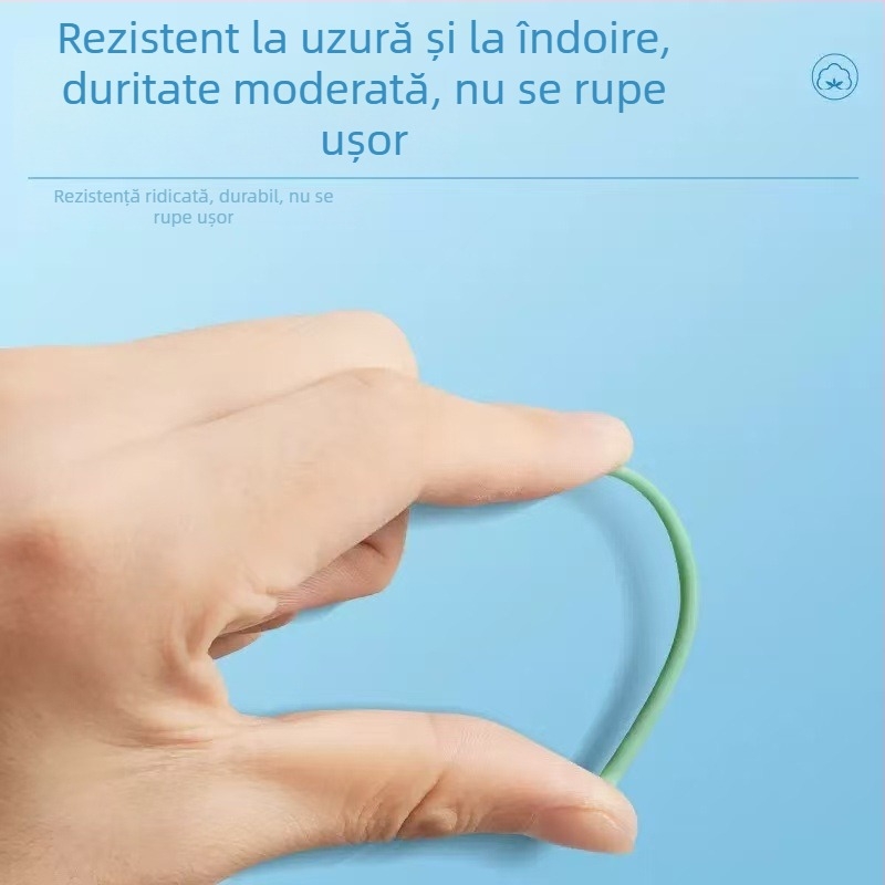 Tampon de curățare fără scame, cu cap de burete, duză rotundă lată, tijă verde