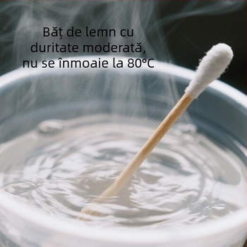 Bețișor din lemn cu vârf de bumbac, de unică folosință, compatibil cu șervețelele cu alcool pentru curățarea componentelor electronice