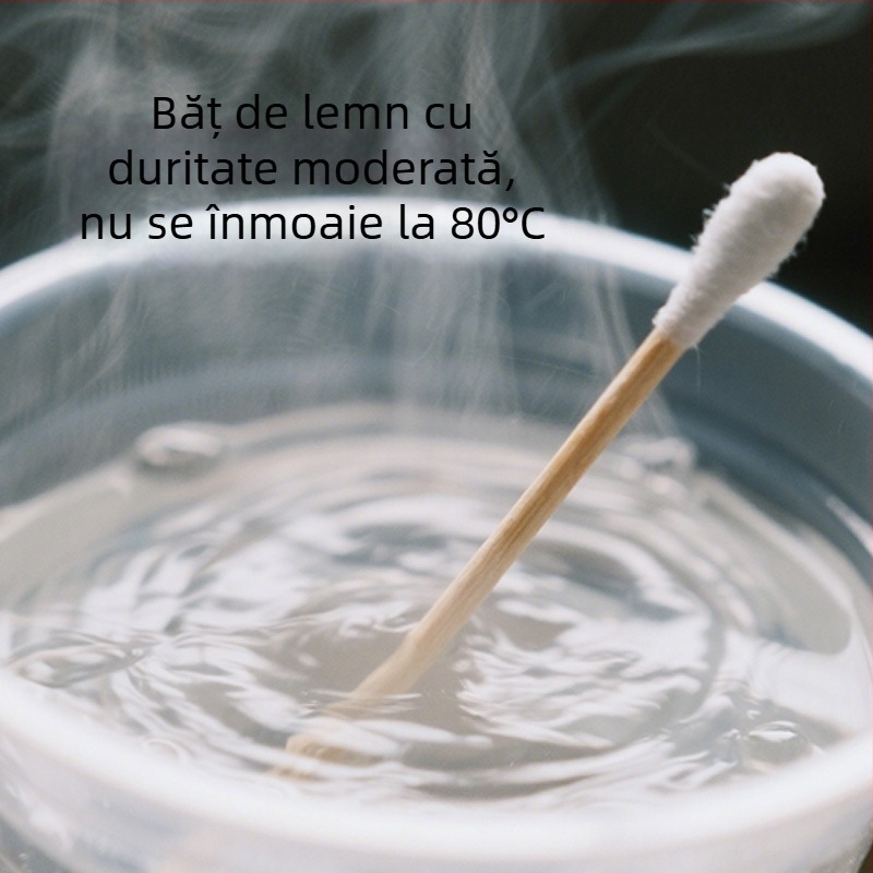 Bețișor din lemn cu vârf de bumbac, de unică folosință, compatibil cu șervețelele cu alcool pentru curățarea componentelor electronice