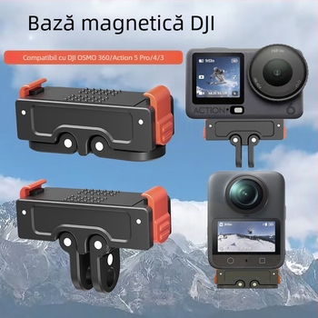 Bază magnetică cu eliberare rapidă din aliaj de aluminiu pentru camerele de acțiune Action6 și Osmo