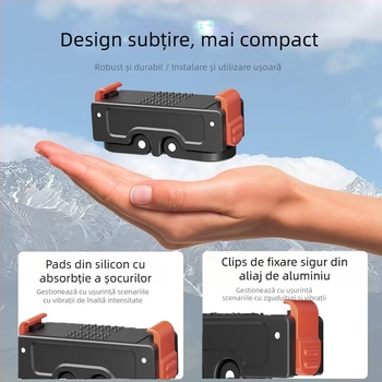 Bază magnetică cu eliberare rapidă din aliaj de aluminiu pentru camerele de acțiune Action6 și Osmo