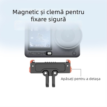 Bază magnetică cu eliberare rapidă din aliaj de aluminiu pentru camerele de acțiune Action6 și Osmo