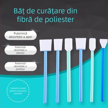 Bețișor de curățare fără praf cu tijă PP pentru camere SLR, ambalare vidată