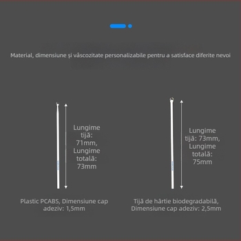 Bețișor de curățare pentru lentile, cu nucleu ABS, din hârtie anti-praf; eliminare praf de pe cipuri, fără silicon, compatibil ESD.