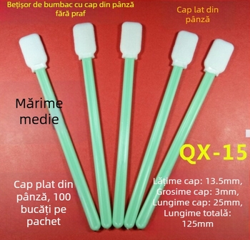 Bețișoare din bumbac cu vârfuri din material textil fără praf, pentru curățarea ecranelor electronice și a ochelarilor; bețișoare burete pentru curățare