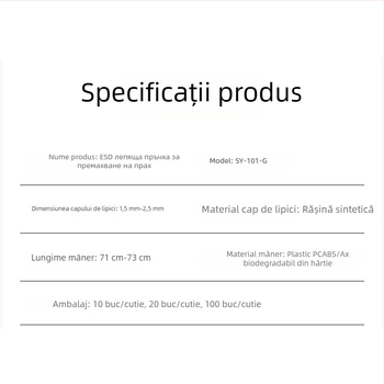 SY-101 Băț lipicios de înaltă vâscozitate pentru curățarea ESD a lentilei camerei — praf fără reziduuri