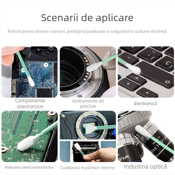 Tampon de curățare pentru încăperi curate, fără scame, cu fibră ultra-fină pentru electronice și semiconductori