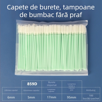 859D vârf de burete fără praf, tampon din bumbac pentru curățarea cernelei, pentru duze imprimantă cu cerneală și imprimare UV