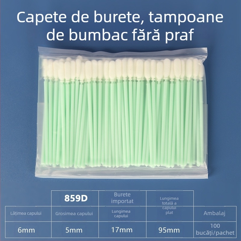 859D vârf de burete fără praf, tampon din bumbac pentru curățarea cernelei, pentru duze imprimantă cu cerneală și imprimare UV