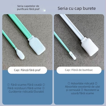 Bețișoare de bumbac cu vârf de burete 707C pentru curățarea electronică, fără praf, 100 buc.