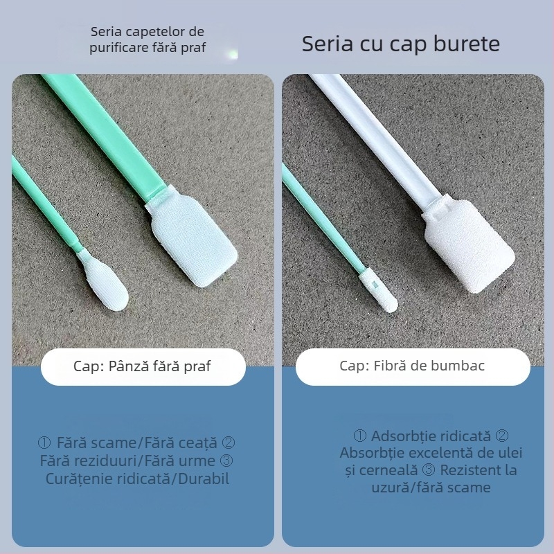 Bețișoare de bumbac cu vârf de burete 707C pentru curățarea electronică, fără praf, 100 buc.