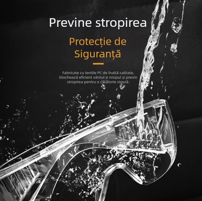 Ochelari de protecție pentru laborator, anti-stropire, anti-praf, anti-ceată, protecție împotriva vântului și nisipului