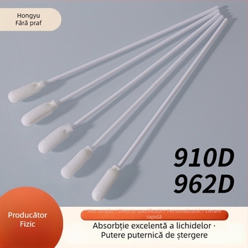 Tampon de curățare din bumbac cu burete pentru lentile industriale și duze de imprimantă inkjet