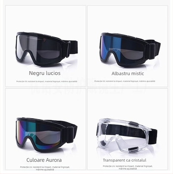 Ochelari de protecție închiși, cu protecție sporită la praf și vânt pentru șlefuit și sudură; lentile PC, ramă PVC; potriviți pentru bărbați, femei și copii