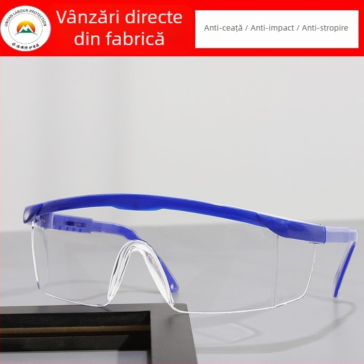 Ochelari de protecție închiși, cu protecție sporită la praf și vânt pentru șlefuit și sudură; lentile PC, ramă PVC; potriviți pentru bărbați, femei și copii