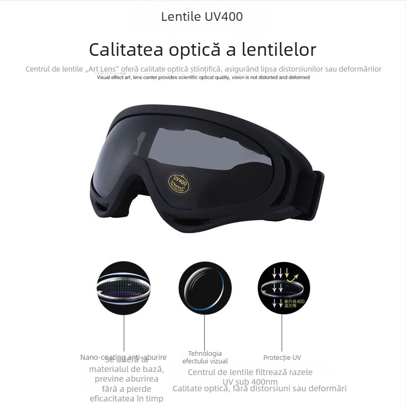 Obaolay Ochelari de ciclism și protecție pentru motocicletă, rezistenți la vânt și nisip, unisex, cadru complet