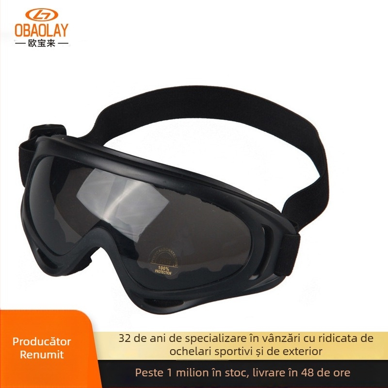 Obaolay Ochelari de ciclism și protecție pentru motocicletă, rezistenți la vânt și nisip, unisex, cadru complet