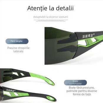 Ochelari de protecție pentru sudură T3, a doua generație, lentile din policarbonat, protecție UV, antifog, protecție la praf pentru sudură cu arc Argon