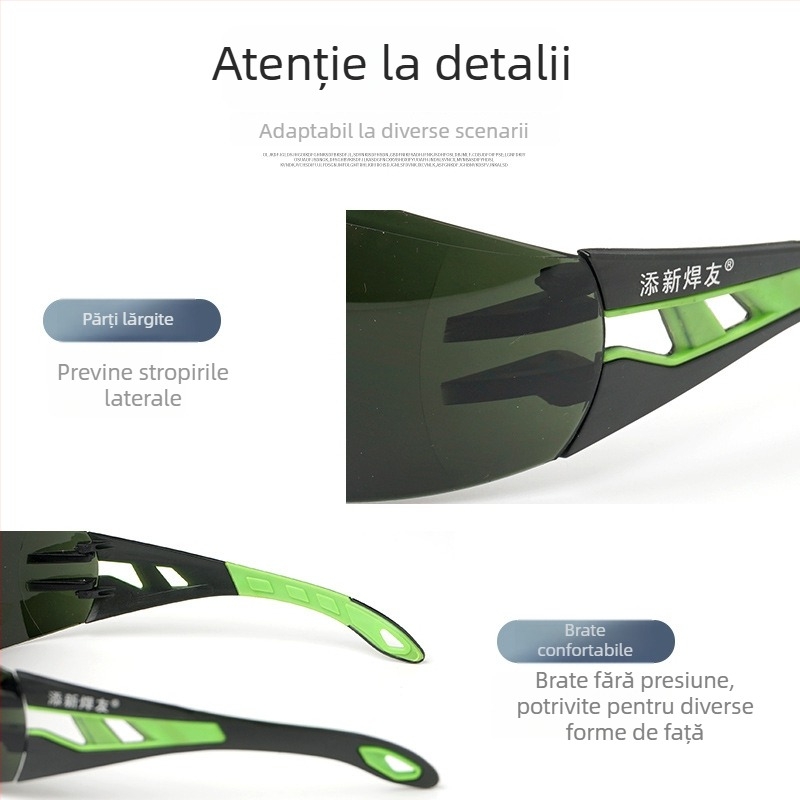 Ochelari de protecție pentru sudură T3, a doua generație, lentile din policarbonat, protecție UV, antifog, protecție la praf pentru sudură cu arc Argon