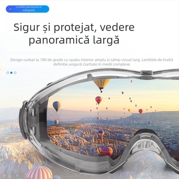 Ochelari de protecție două culori, lentile policarbonat, anti-stropire, protecție la vânt și praf