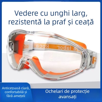 Ochelari de protecție două culori, lentile policarbonat, anti-stropire, protecție la vânt și praf