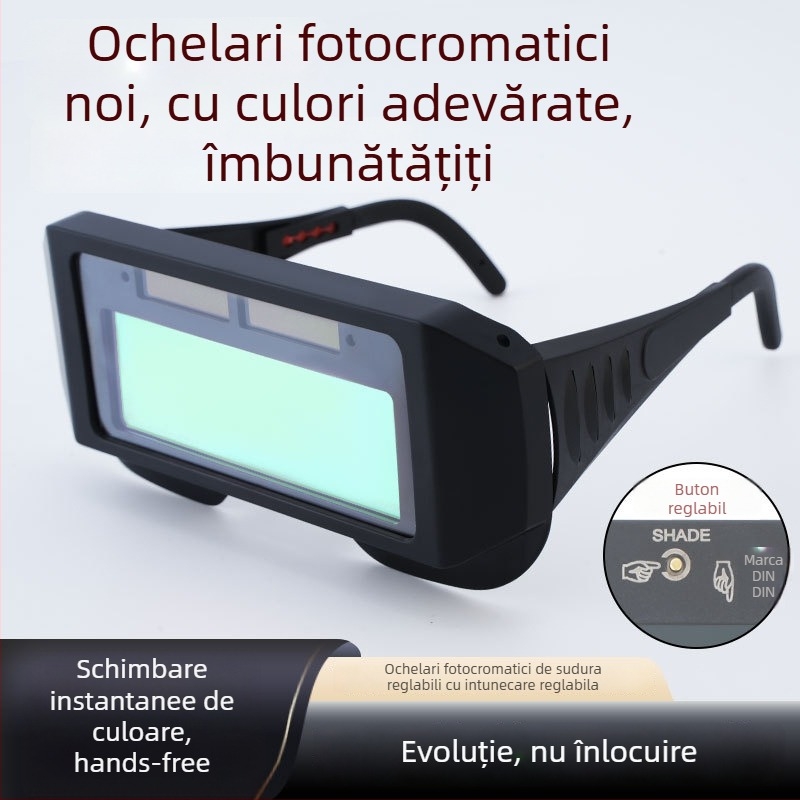 Ochelari de sudură cu auto-întunecare, protecție a ochilor și filtre anti-reflexie