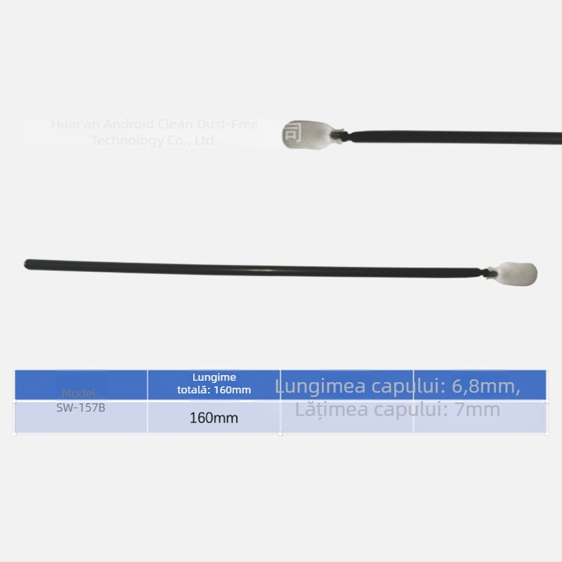 Bețe de curățare din bumbac fără praf pentru electronice, bețe de curățare antistatice pentru senzori SW-157B, 100 buc./pachet