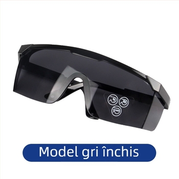 Ochelari de sudură cu margine albastră, protecție UV, lentile plane, pentru sudare TIG, protecție împotriva stropilor