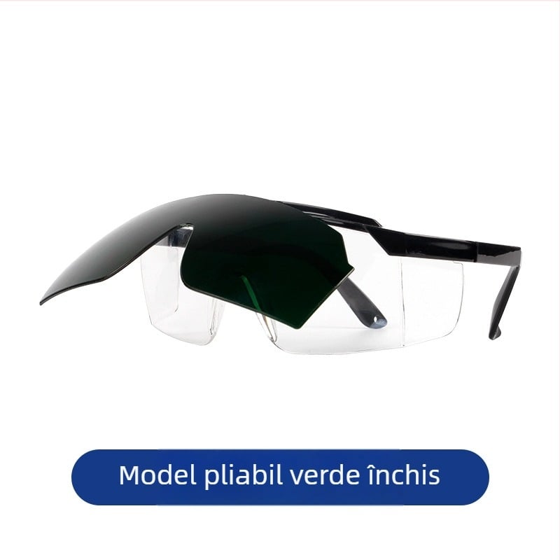 Ochelari de sudură cu margine albastră, protecție UV, lentile plane, pentru sudare TIG, protecție împotriva stropilor