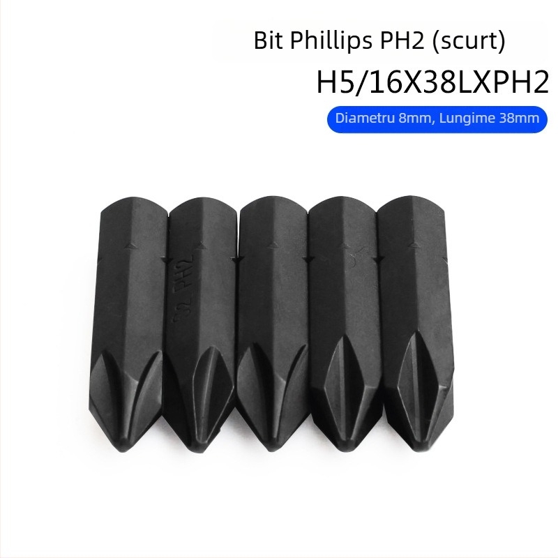 Yonai set de biti pentru șurubelniță cu impact – oțel S2, magnetice, cruce PH1 PH2 PH3 și bit drept, biți pneumatici pentru impact