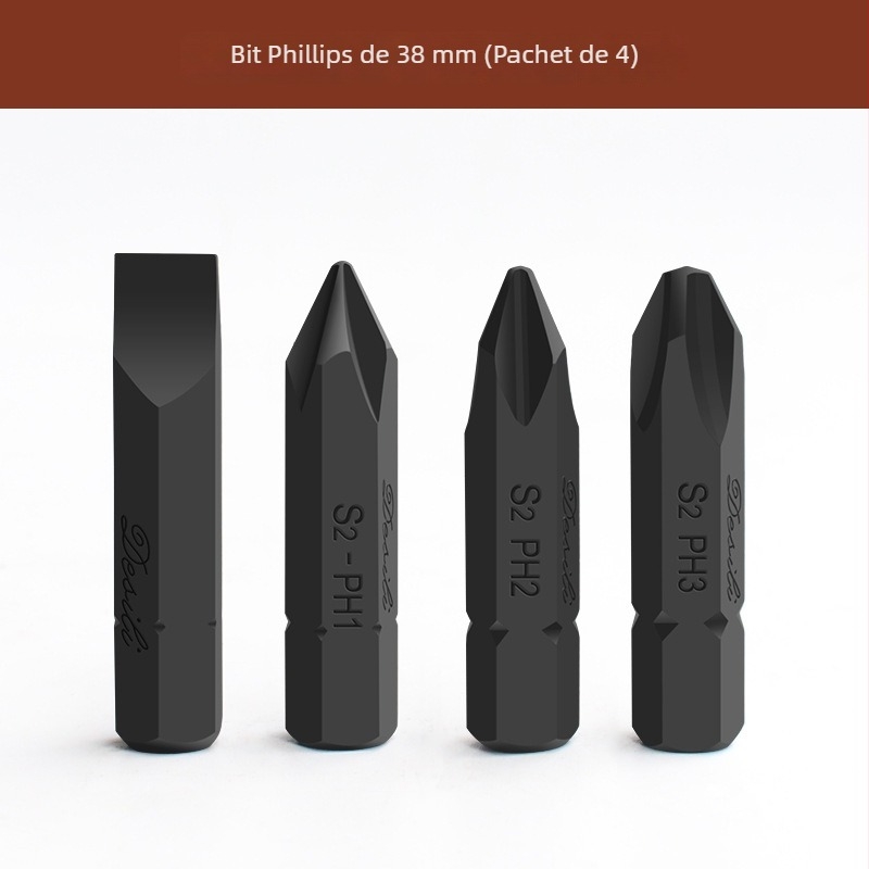 Yonai set de biti pentru șurubelniță cu impact – oțel S2, magnetice, cruce PH1 PH2 PH3 și bit drept, biți pneumatici pentru impact