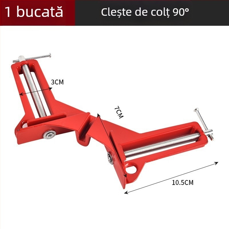 Clamă fixare unghiulară de 90° pentru sudură și tâmplă, din aluminiu