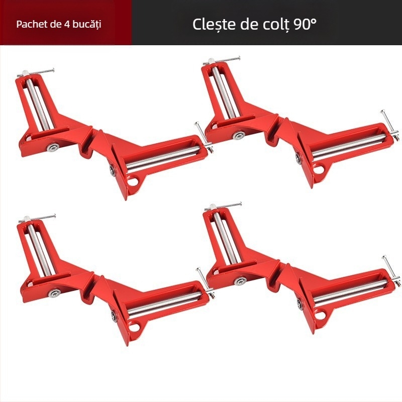 Clamă fixare unghiulară de 90° pentru sudură și tâmplă, din aluminiu