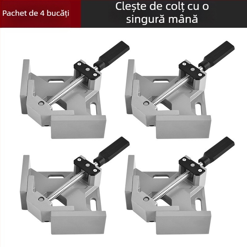 Clamă fixare unghiulară de 90° pentru sudură și tâmplă, din aluminiu