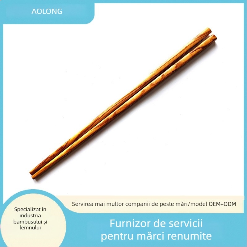 Bețișoare din lemn de măslin, pentru uz casnic, fără vopsea sau ceară, stil japonez, lemn solid, antislip, rezistente la temperaturi înalte