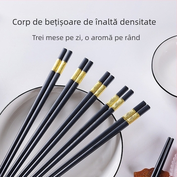 Maiden Family bețișoare din aliaj, cutie cu 10 perechi, antiderapante, pentru hoteluri și uz casnic