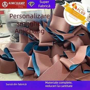 Bandă de șlefuit din oțel inoxidabil, personalizată, cu abrazive ceramice, zirconiu‑corund și oxid de siliciu (carbid de siliciu)