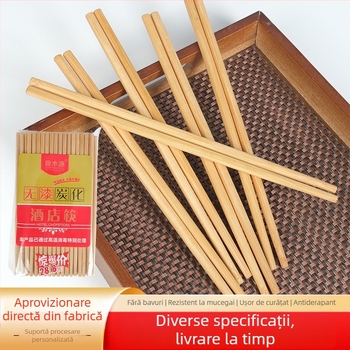 Bețișoare de bambus pentru mâncare, sterilizate, fără lac, articole de masă carbonizate, destinate restaurantelor și hotelurilor