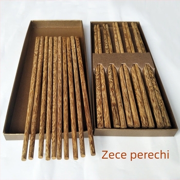 Bețișoare de bucătărie din lemn Chicken Wing Wood, set de 10 perechi, netratate, fără vopsea și fără ceară