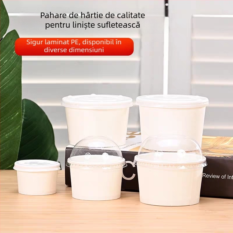 Boluri de unică folosință, boluri pentru orez și set cu tacâmuri pentru uz casnic – boluri mai groase pentru ambalare, caserole pentru tăiței instant