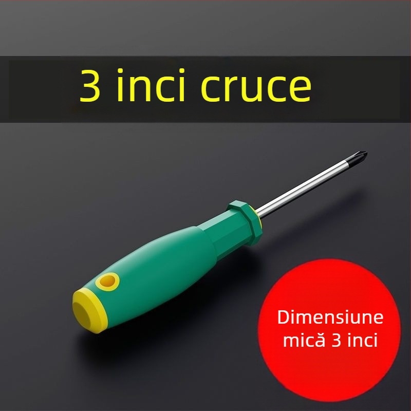 Set de șurubelnițe Philips din oțel S2, magnetice și izolate, mâner din plastic, dimensiuni 4 inci, 5 inci, 6 inci și 8 inci