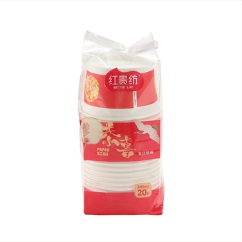 Vasuri de unică folosință din hârtie, cu bețișoare pentru mâncare, veselă de bucătărie din hârtie alimentară, cutii pentru prânz, boluri rotunde îngroșate pentru banchete festive