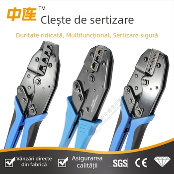 Clește de sertizat la rece pentru terminale, unealtă manuală pentru electrician, vârf tubular din cupru, cablaj multifuncțional
