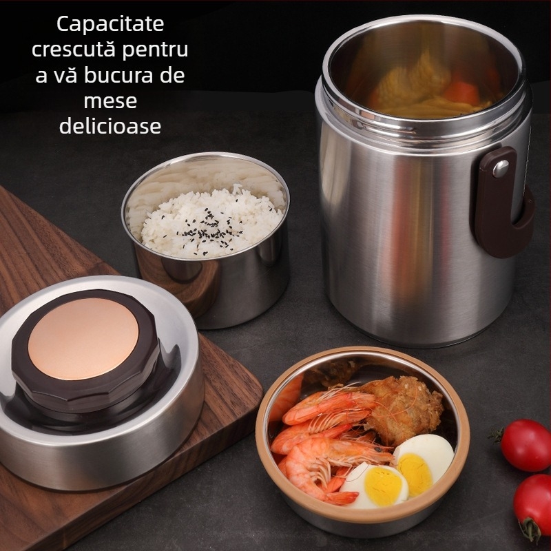 Guofeng GF-0569 Cutie de prânz termică, sigilare în vid, cu mai multe straturi, capacitate mare, oțel inoxidabil