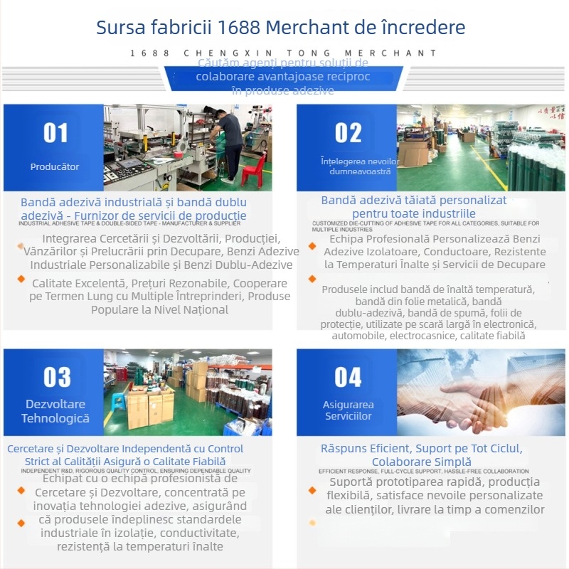 Bandă PTFE de înaltă temperatură cu adeziv siliconic, izolantă, ignifugă, rezistentă la apă