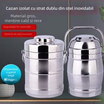 Recipient din oțel inoxidabil cu izolație vacuum, capacitate mare, vas pentru supă și cutie pentru prânz pentru uz casnic