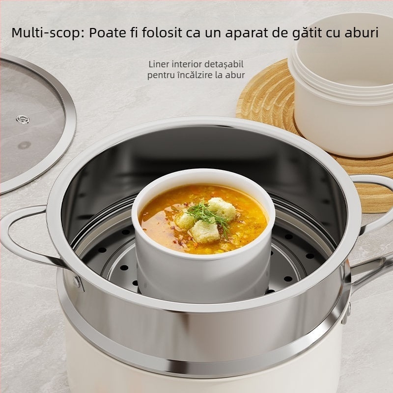 Cutie de prânz izolată, cu inserție ceramică în mai multe straturi, compatibilă cu microunde, pentru birou