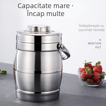 Cutie pentru prânz din oțel inoxidabil, izolație în vid, cu mai multe straturi, capacitate mare, recipient portabil pentru birou